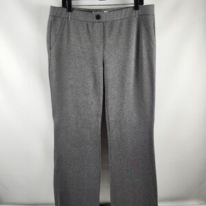 Betabrand Pants Women XL Classic Dress Pant Yoga Straight Gray Herringbone 36x31